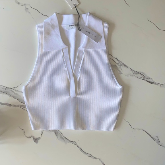 Babaton Tops - Bnwt babaton aritzia sculpt knit polo top